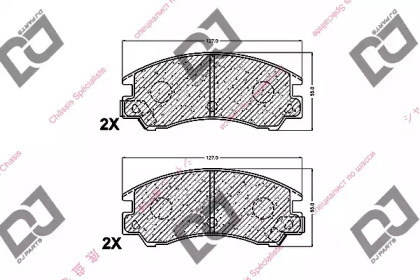 Комплект тормозных колодок DJ PARTS BP1194